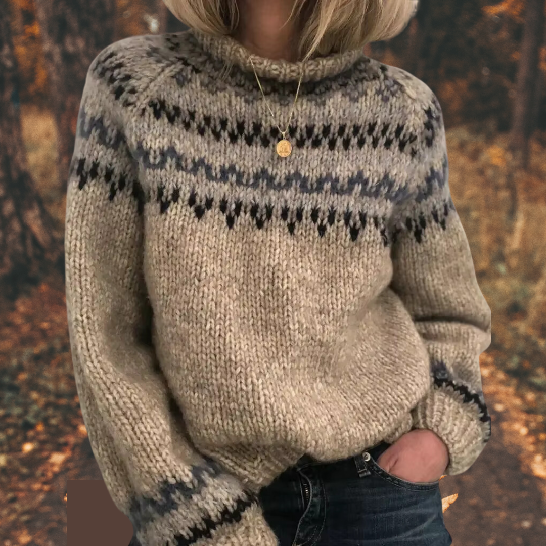 Astrid™ | Pull en tricot nordique pour femmes