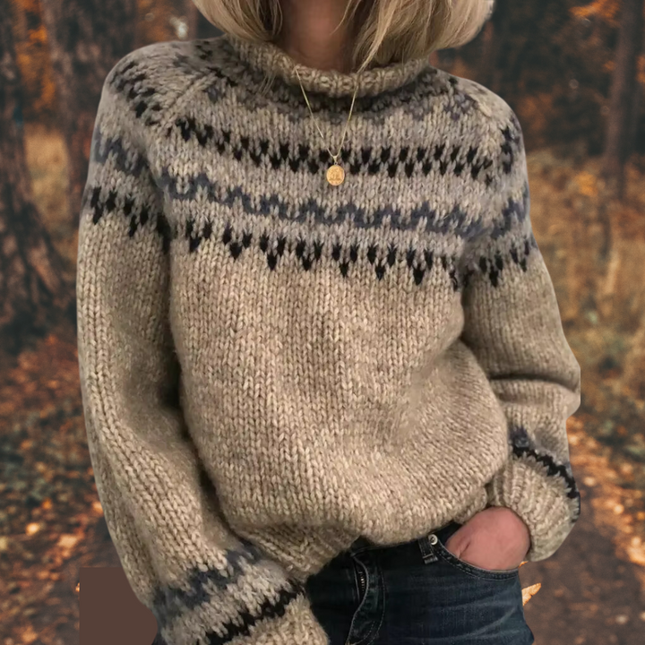 Astrid™ | Pull en tricot nordique pour femmes